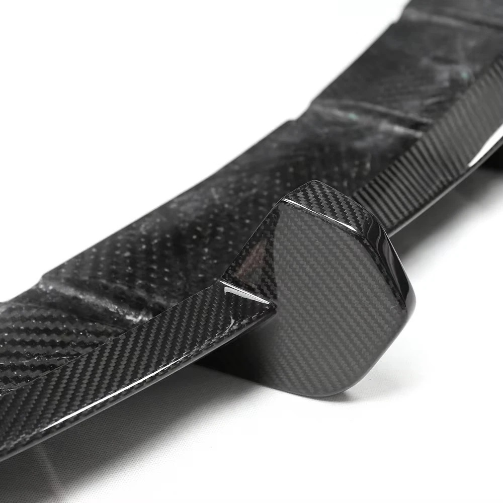 Real Carbon Fiber Rear Bumper Diffuser Lip V Style Fit for  Model S Plaid 2022+ Body Kit